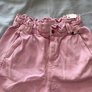 NWT Zara Paper Bag Waist Jeans